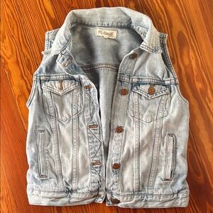 Madewell Light Wash Denim Vest
